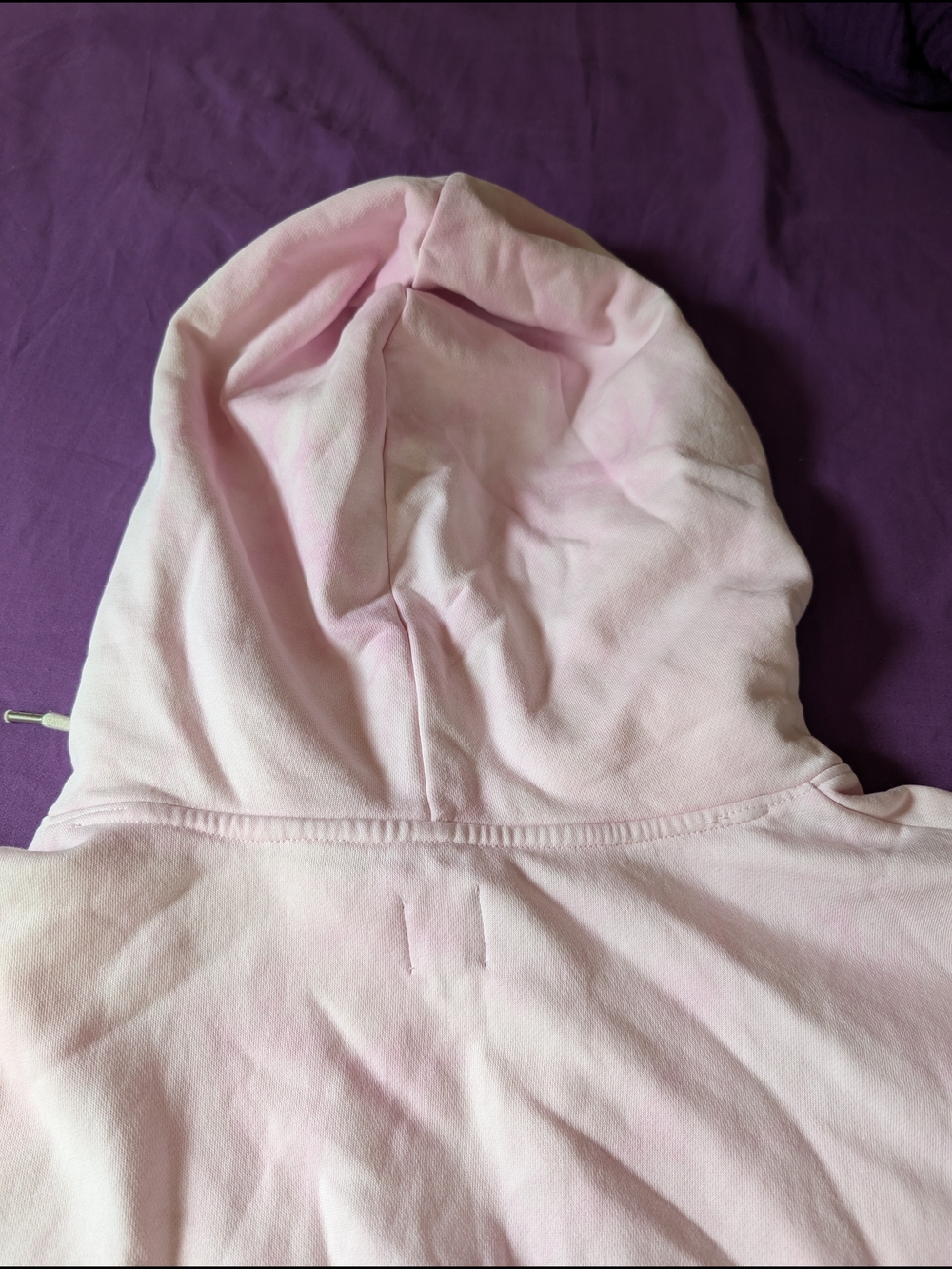 NWT GAP Tie Dye Soft Pink Cropped Hoodie with Drawstring - Picture 5 of 7
